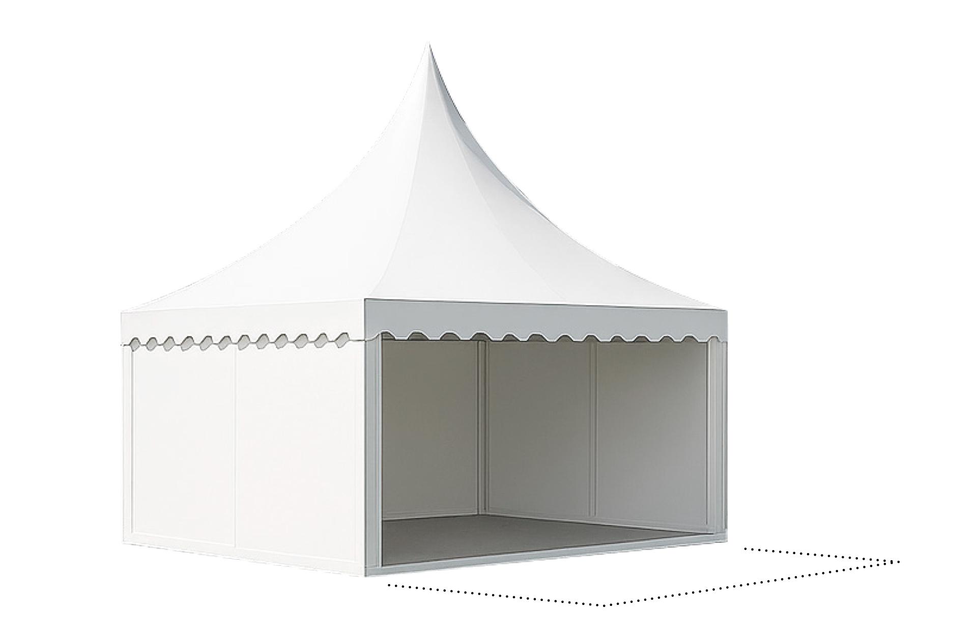 Eksempel på en lille teltstand på DALO